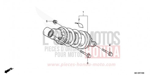 AMMORTIZZATORE POSTERIORE NSA700A8 di 2008